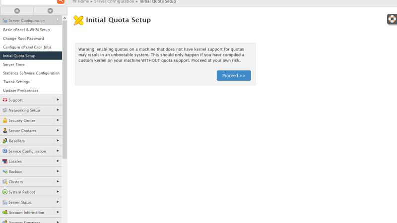 تفعيل الQuota في النظام
