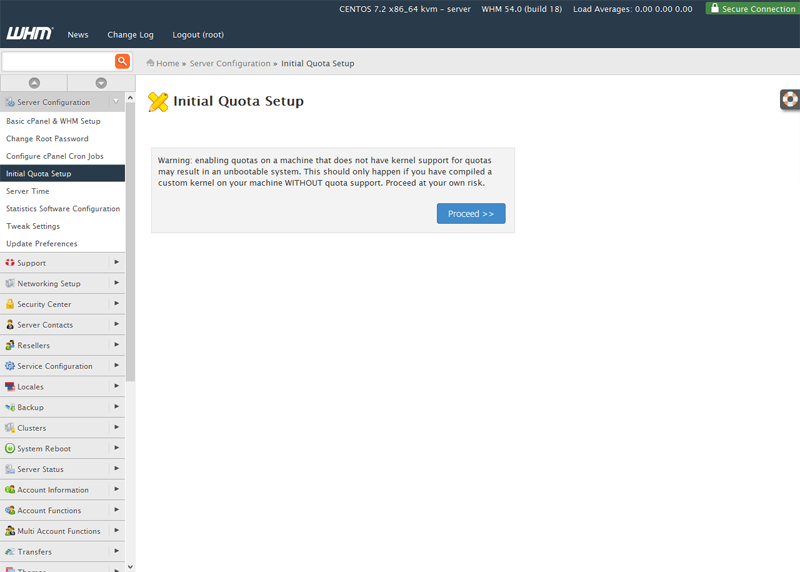 تفعيل الQuota في النظام