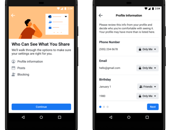 فيس بوك تطلق خيارات التحكم بالخصوصية الجديدة