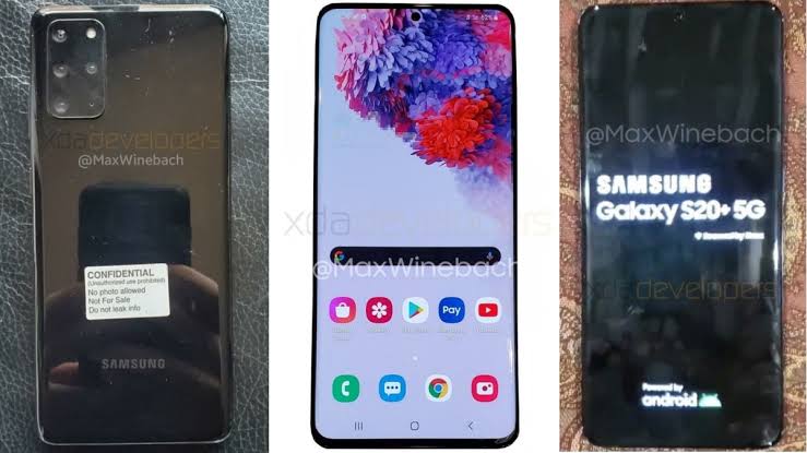 أول الصور الحية لهاتف جالاكسي S20 Plus 5G بتصميم Infinity-O في الشاشة